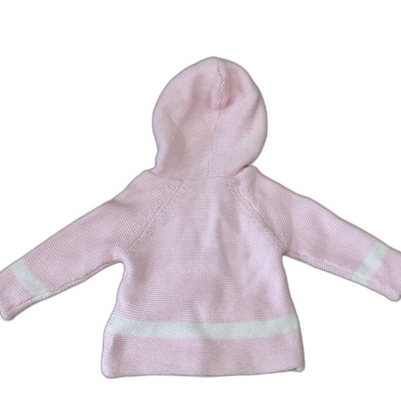 Rock A Bye Baby Cardigan Sweater jacket Size 6-12 Months Pink w bows - Picture 2 of 10